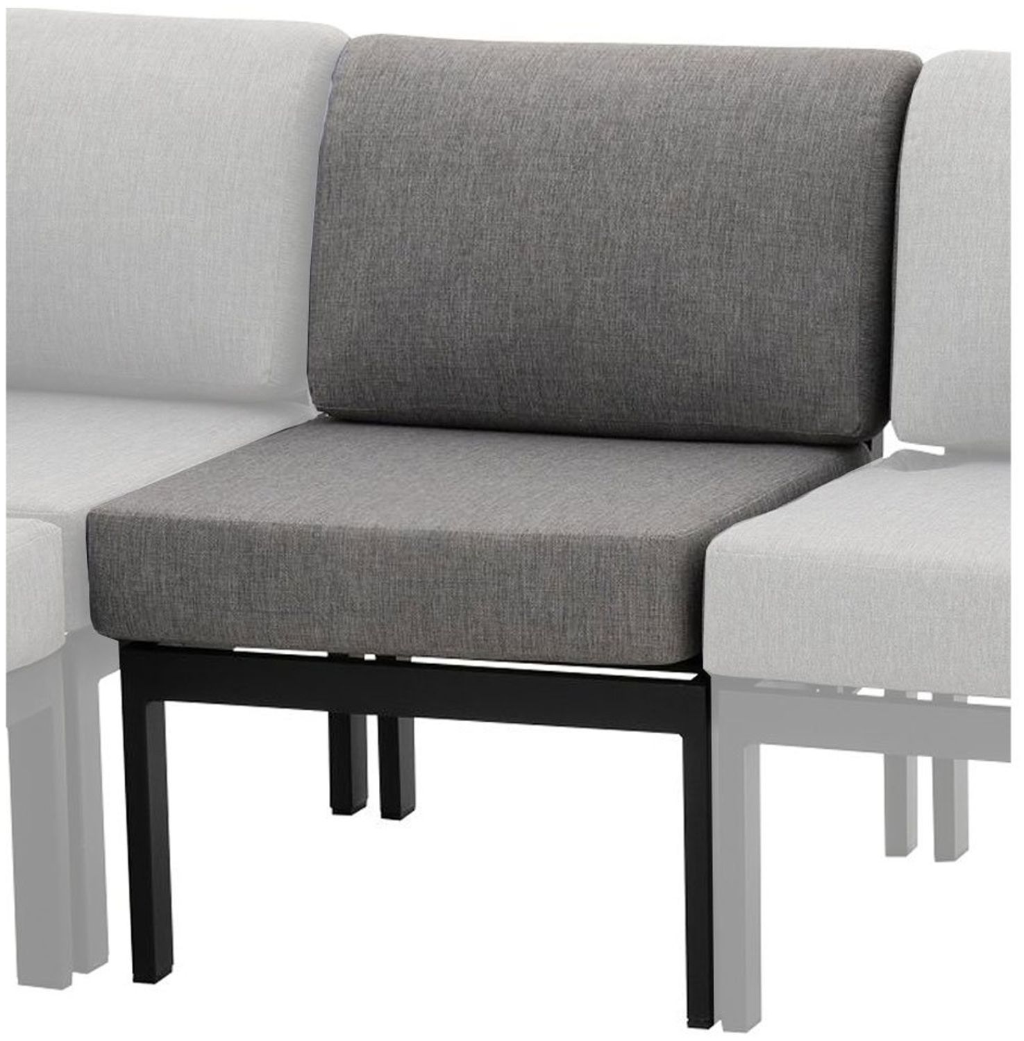 Lounge-Mittelteil MONDO Nilson, Aluminium, Grau, 60 x 75 x 75 cm Bild 1