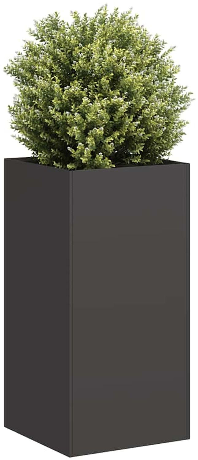 vidaXL Pflanzkübel Schwarz 40x40x80 cm Kaltgewalzter Stahl 860703 Bild 1