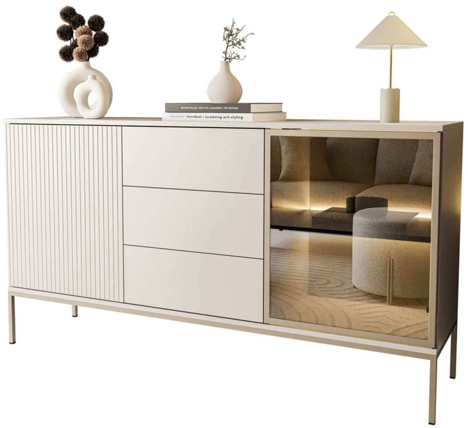 Lookway Kommode ECLIPSE KSZ154 Kaschmir mit Beleuchtung Bild 1