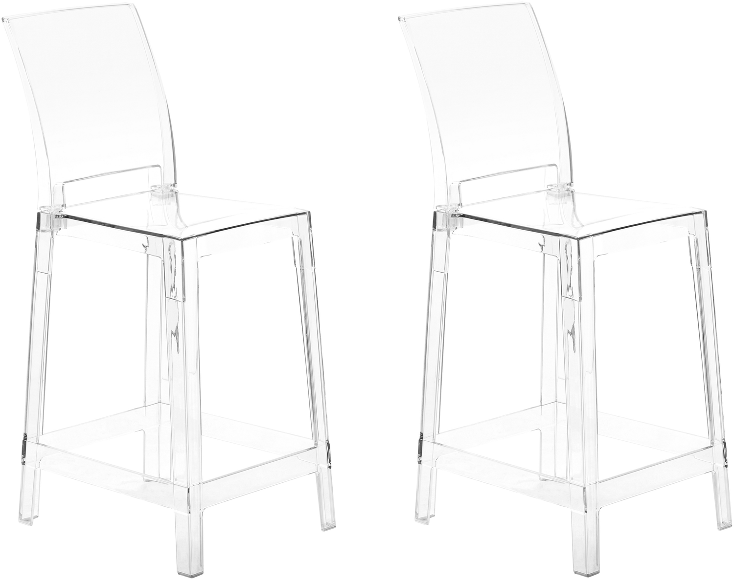 Set mit 2 Barstühlen WELLINGTON Transparent Bild 1