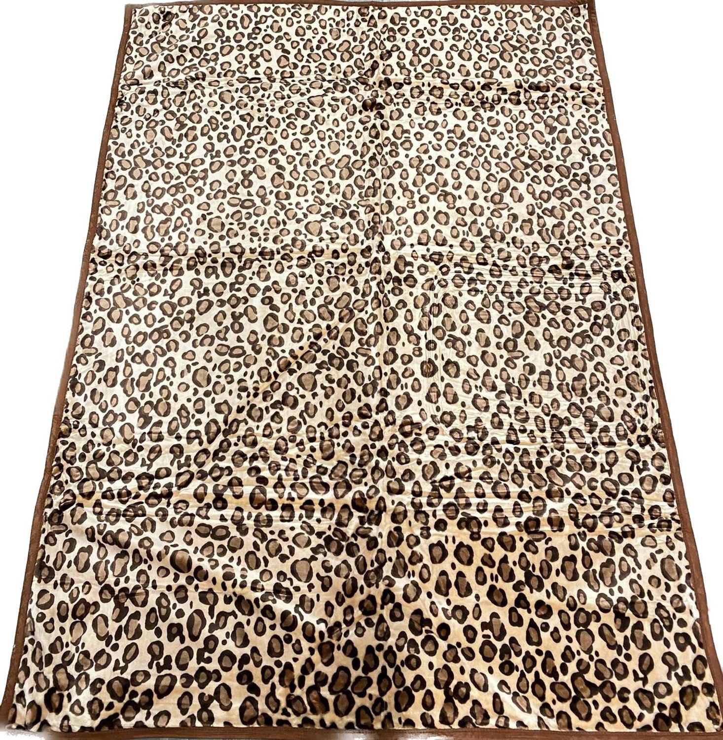 Almina Decke 160x220cm 1 Person Leoparden Muster Tagesdecke Kuscheldecke Wohndecke Fleecedecke Bettdecke Motiv 8 Bild 1