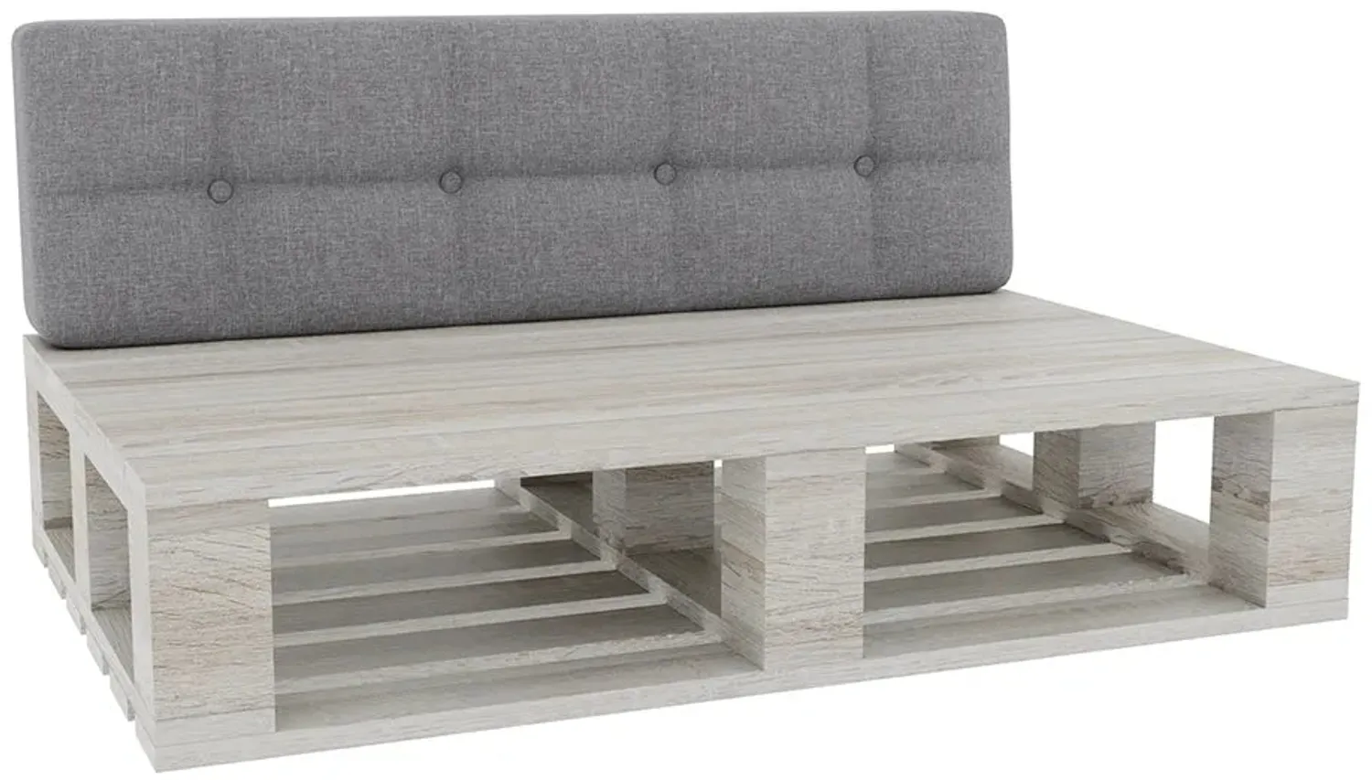 Gutekissen® Palettenkissen Gesteppte Kissen mit Knöpfen, Palettenauflagen Sitzkissen Rückenlehne Gesteppt PFG (Rückenlehne 120x60, Grau) Bild 1