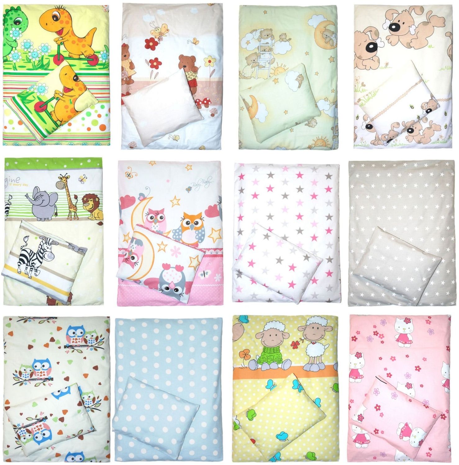 4 teiliges Kinderwagenset Decke Kissen Bezüge D07 Bild 1
