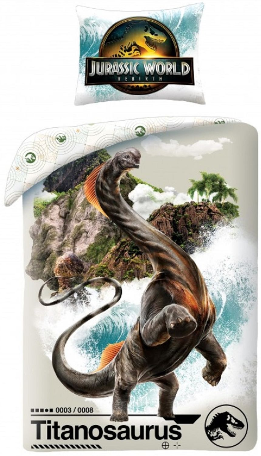 Jurassic World Bettwäsche Set aus Mikrofaser Bettdeckenbezug 140 × 200 cm mit 70 × 90 cm Kissenbezug Bild 1