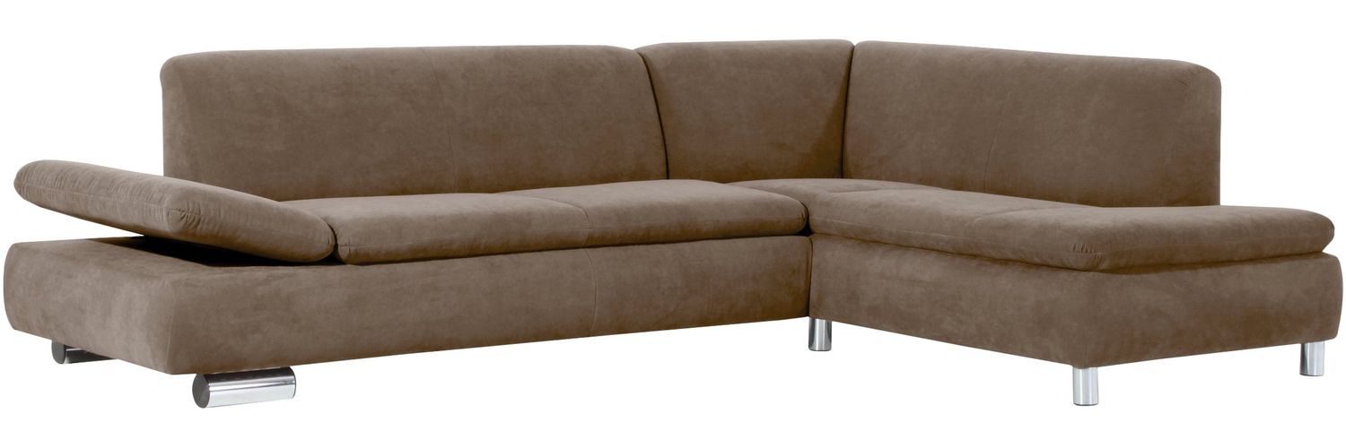 Max Winzer 28712632051753 Polsterecke Tournai 2.5-Sitzer mit Ecksofa rechts samtiges Flachgewebe, sahara Bild 1