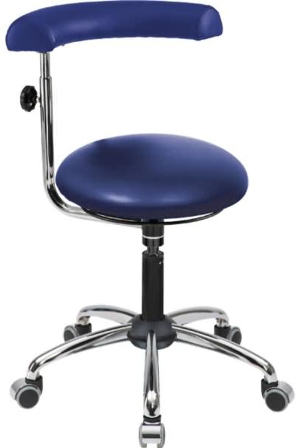 meychair Hocker 09713 A20-29-TR-Comfort-KL Rollen Arm blau Bild 1