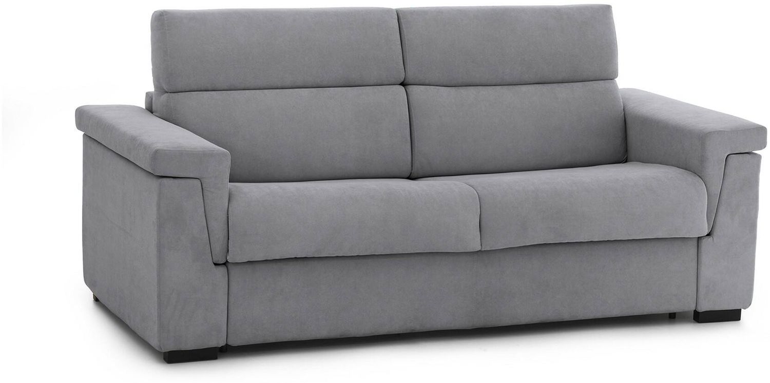 Dmora 3-Sitzer Schlafsofa Benedetto, Schlafsofa fürs Wohnzimmer, gepolstert, abnehmbar, 100 % Made in Italy-Qualität, 225x95 h100 cm, Grau Bild 1