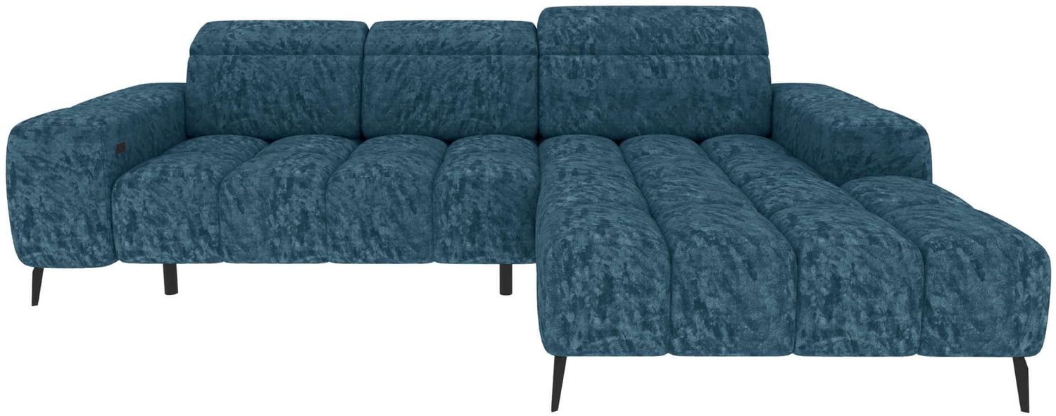 Couch Kairo L Form in Stoff - Chenille - pazifik - Rechts Bild 1