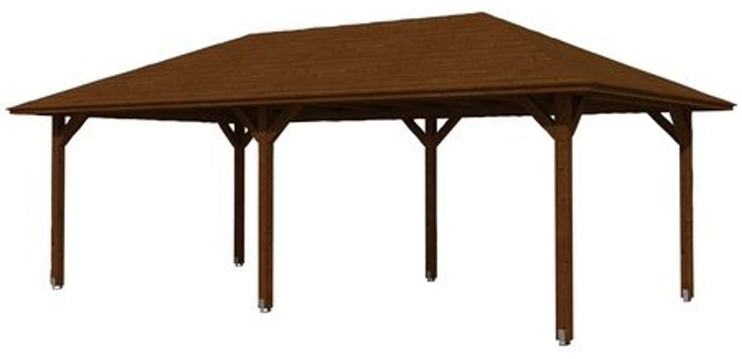 SKANHOLZ Pavillon, Zeltdach, viereckig, BxT: 439x786 cm nussbaum Gartenpavillon Bild 1
