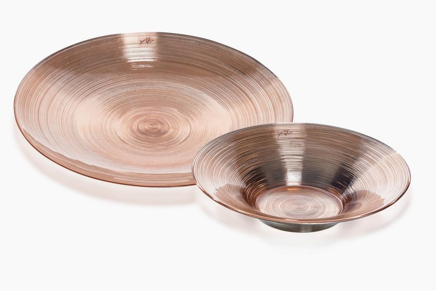 Sandra Rich Schale Glasschale CIRCLE kupfer von Sandra Rich, Glas Bild 1