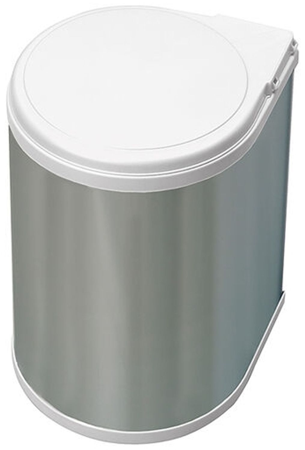 emuca 8035865 Abfalleimer 13 Liter ab 40 cm Schrankbreite, Kunststoff weiß und Edelstahl Bild 1