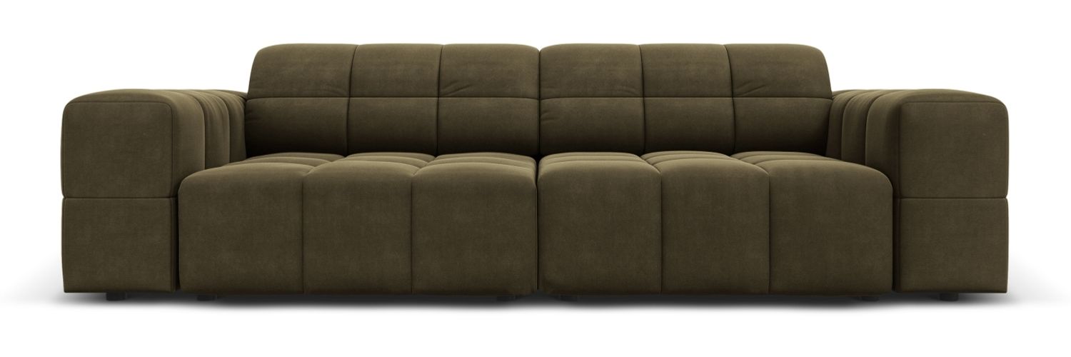 Micadoni Sofa Jennifer 3-Sitzer Samt Grün Bild 1