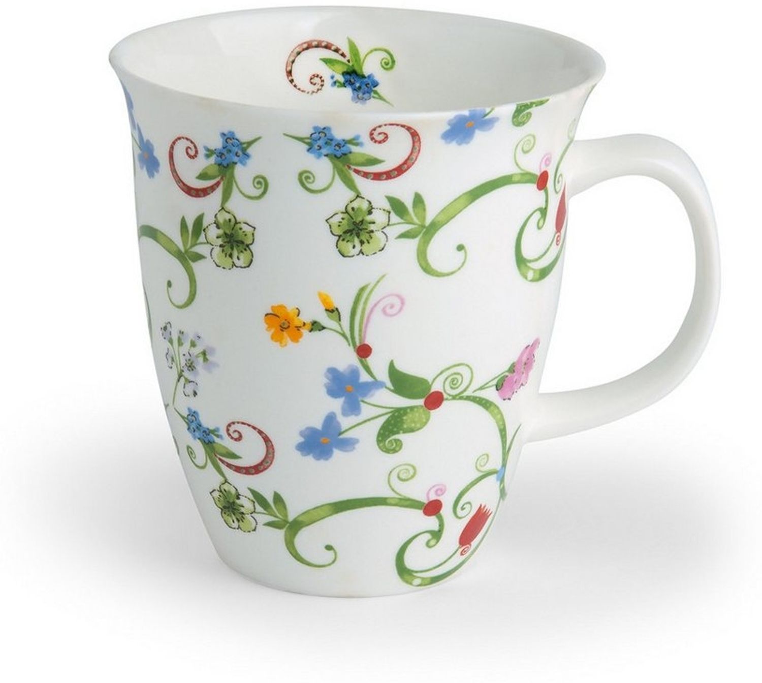TeaLogic Tasse Fleurette Henkelbecher - Fine Bone China Porzellan - 0,4 L, 1-tlg. Bild 1