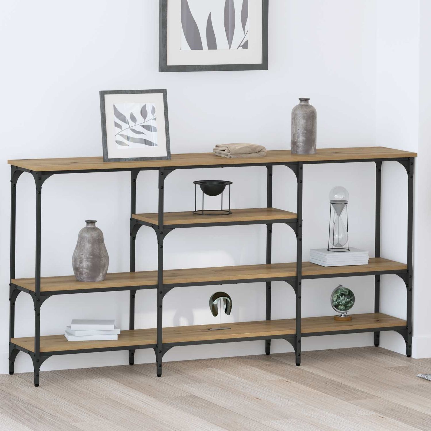vidaXL Konsolentisch Artisan-Eiche 160 x 29 x 80 cm Holzwerkstoff 883557 Bild 1
