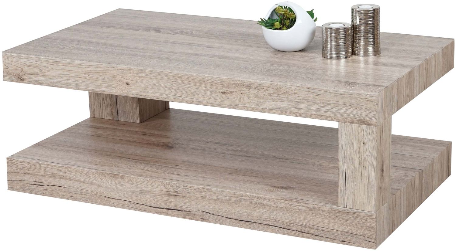Couchtisch HWC-A32, 3D-Struktur FSC 40 x 110 x 60 cm ~ sanremo Eicheoptik Bild 1