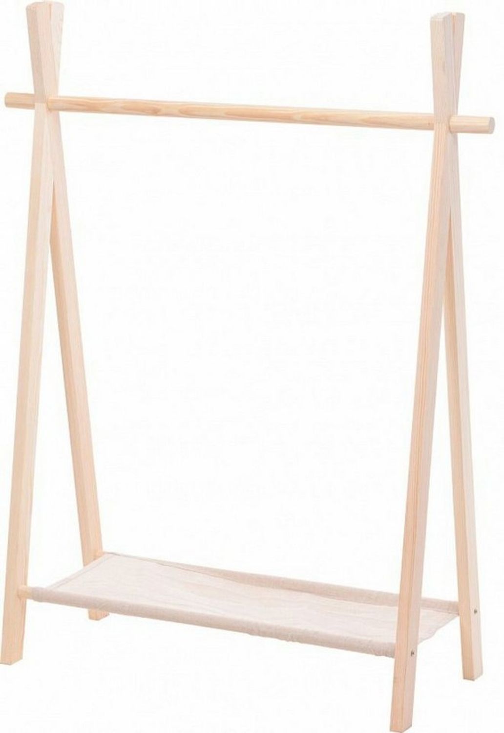 Home Styling Collection Kinder-Kleiderbügel,(HxTxB) 100 x 30 x 80 cm, Holz, Beige Bild 1