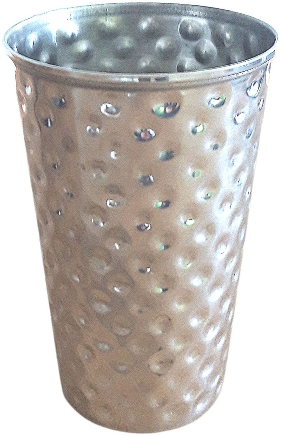 BURI Edelstahl Becher 500ml gehämmert Trinkbecher Metallbecher Camping Party Festival Bild 1