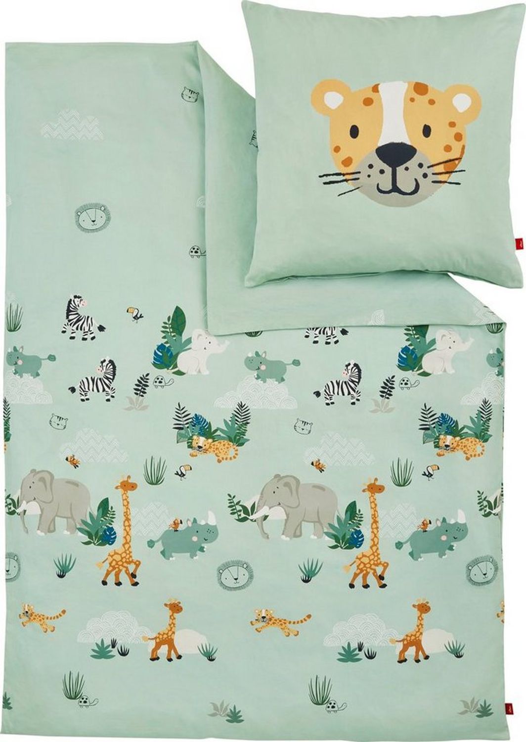 s.Oliver Kinderbettwäsche Satinbettwäsche s.Oliver Junior, Mako-Satin, in verschiedenen Designs: Tiere Safari Afrika, Dino, Weltall, Einhorn Bild 1