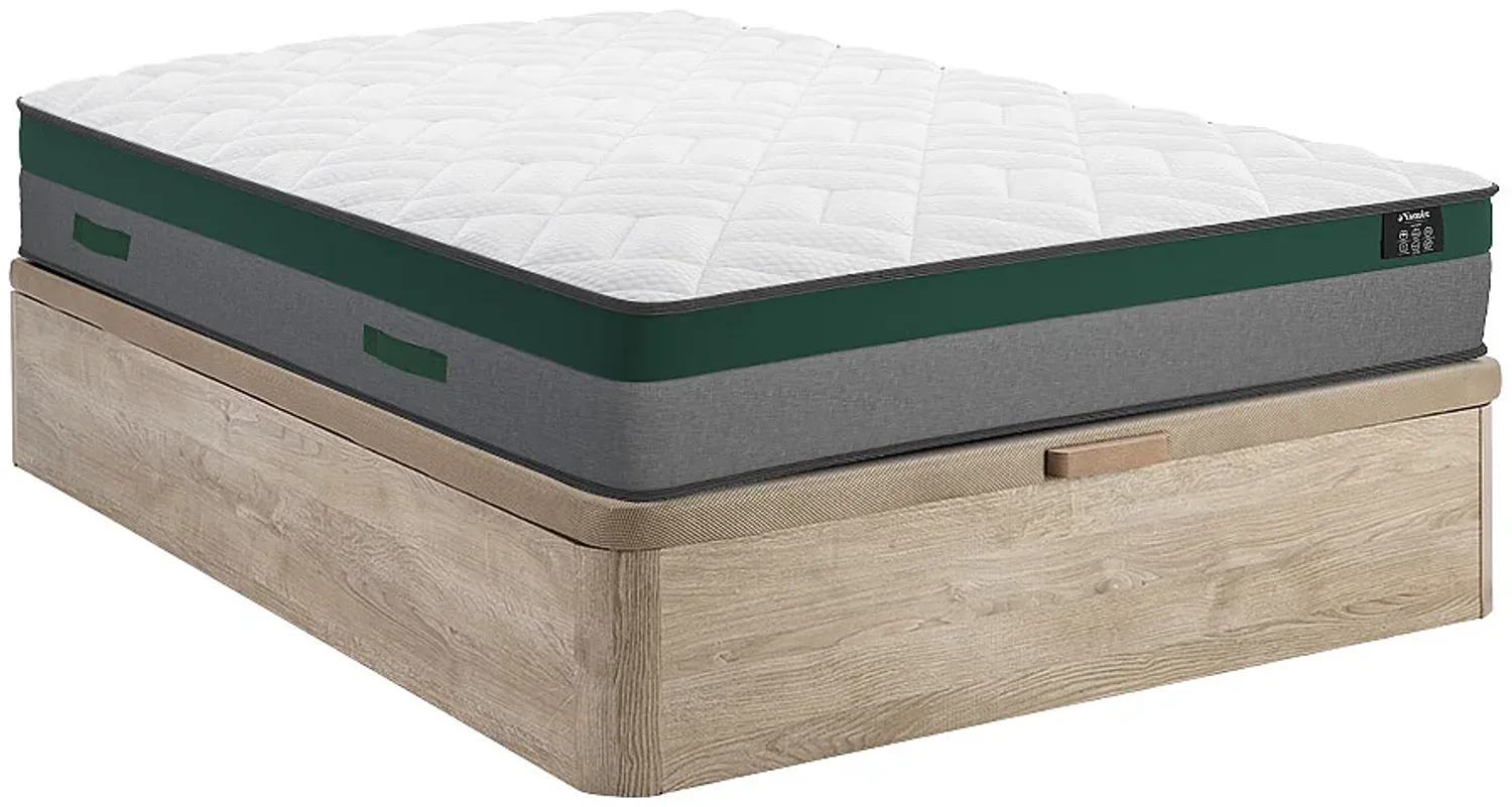 Vente-unique - PRESTIGE Mattress and bed base set Stoff Beige - B 160 cm x H 30 cm22 cm x L 200 cm Bild 1