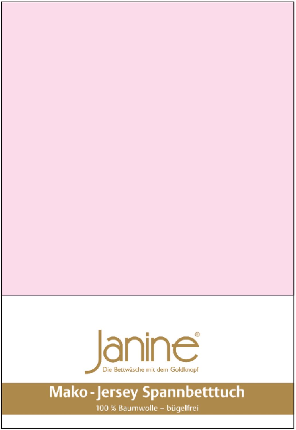 Janine Mako Jersey Spannbetttuch Bettlaken 180 - 200 x 200 cm OVP 5007 11 zartrosa Bild 1