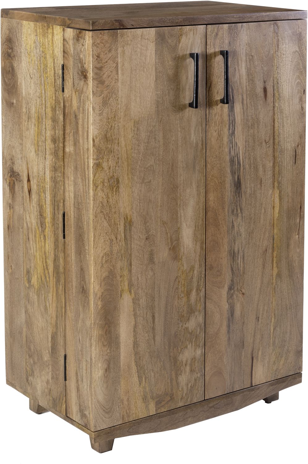 Barschrank OSKAR - Mangoholz Braun 122x46x74cm | Weinschrank Kaffeetresenschrank Bild 1