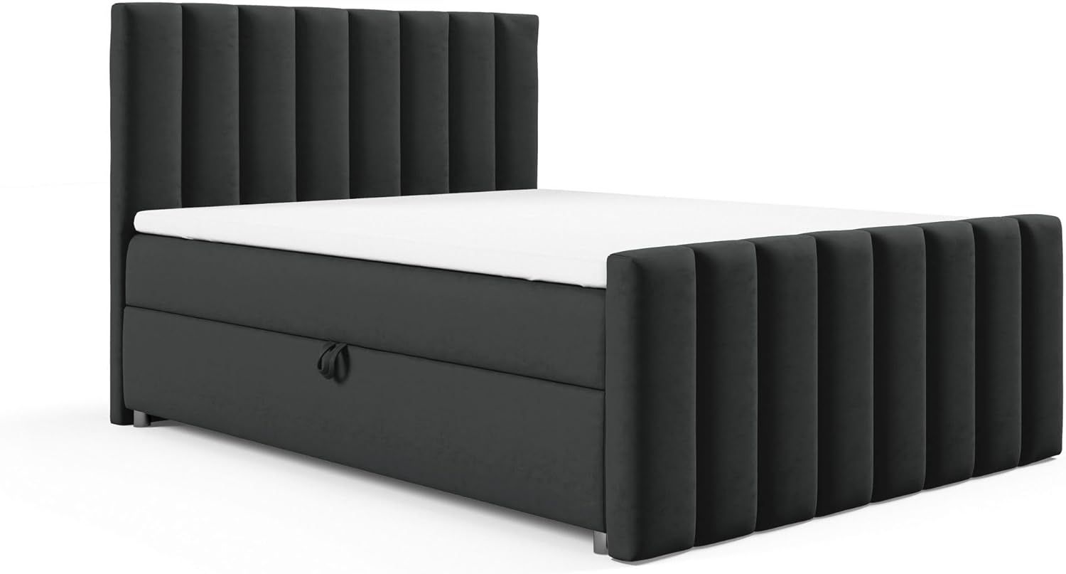 Best for Home Boxspringbett mit Bettkasten Trinity K10 Lux, mit Bettkasten, inkl. 7 cm Topper (140x200 160x200 180x200 200x200 cm), Verschiedene Liefermöglichkeiten, TOP Preis-Leistungs-Verhältnis Bild 1