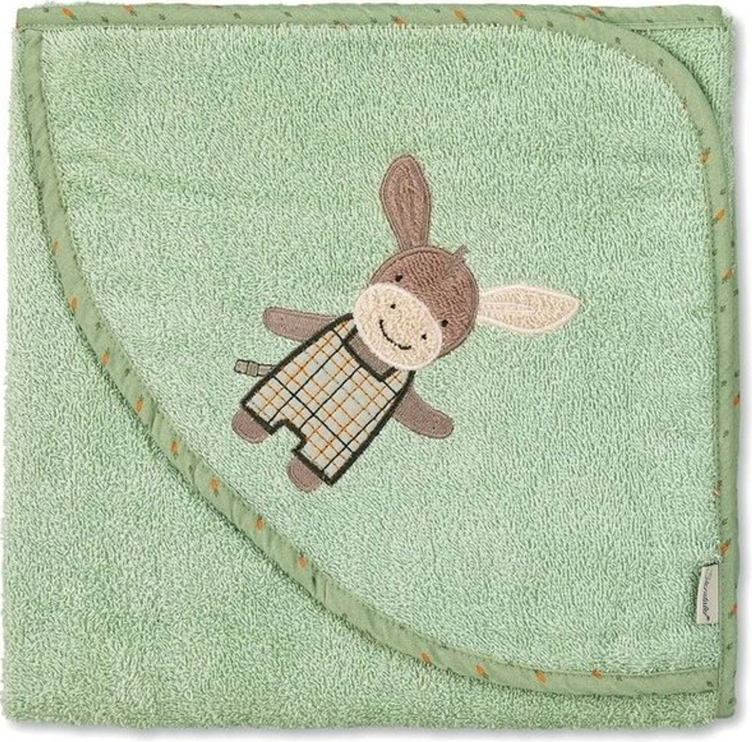 Sterntaler Kapuzenbadetuch 100x100 Emmilius grün Bild 1