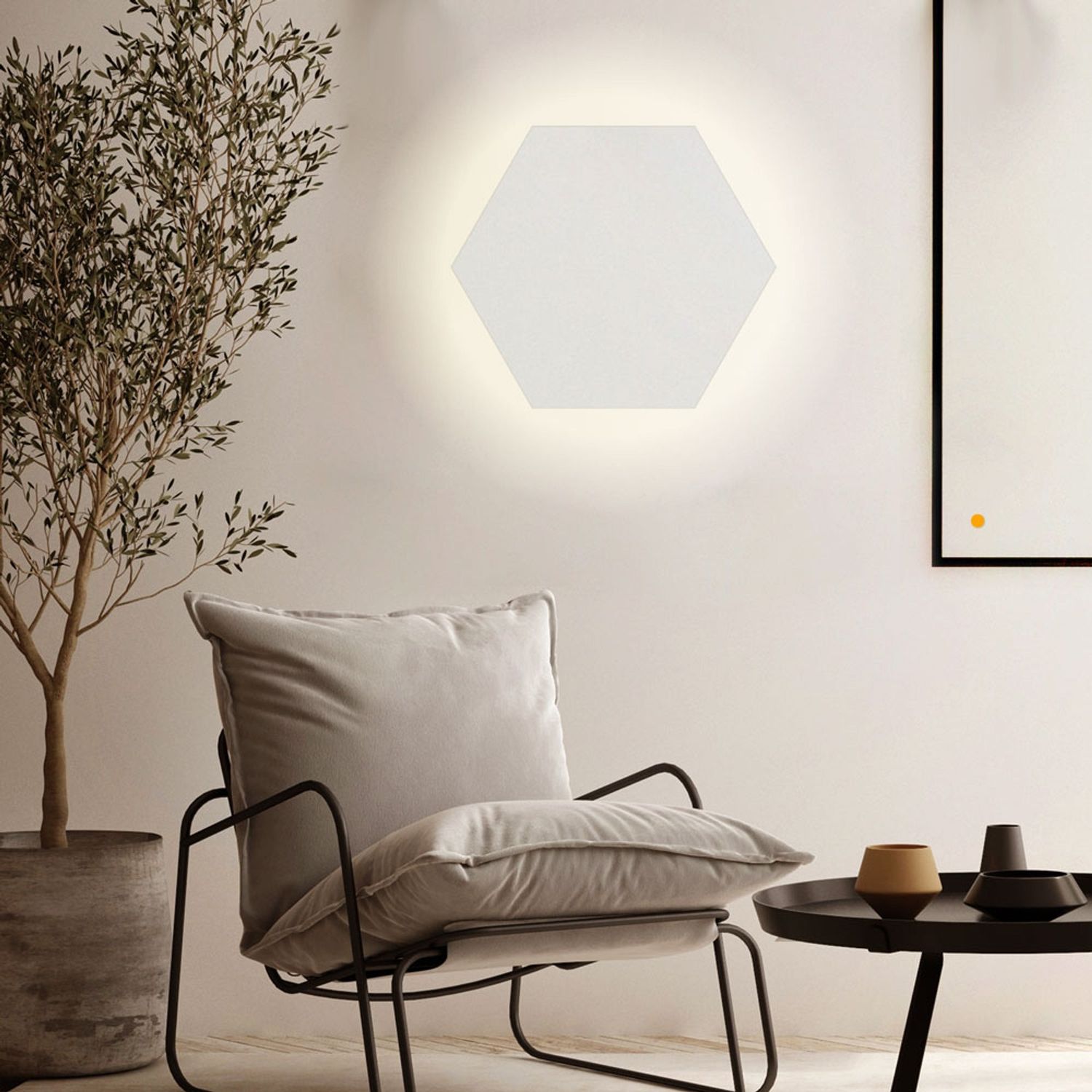 s.luce Hive indirekte LED Wandleuchte Weiß Ø 45cm Bild 1