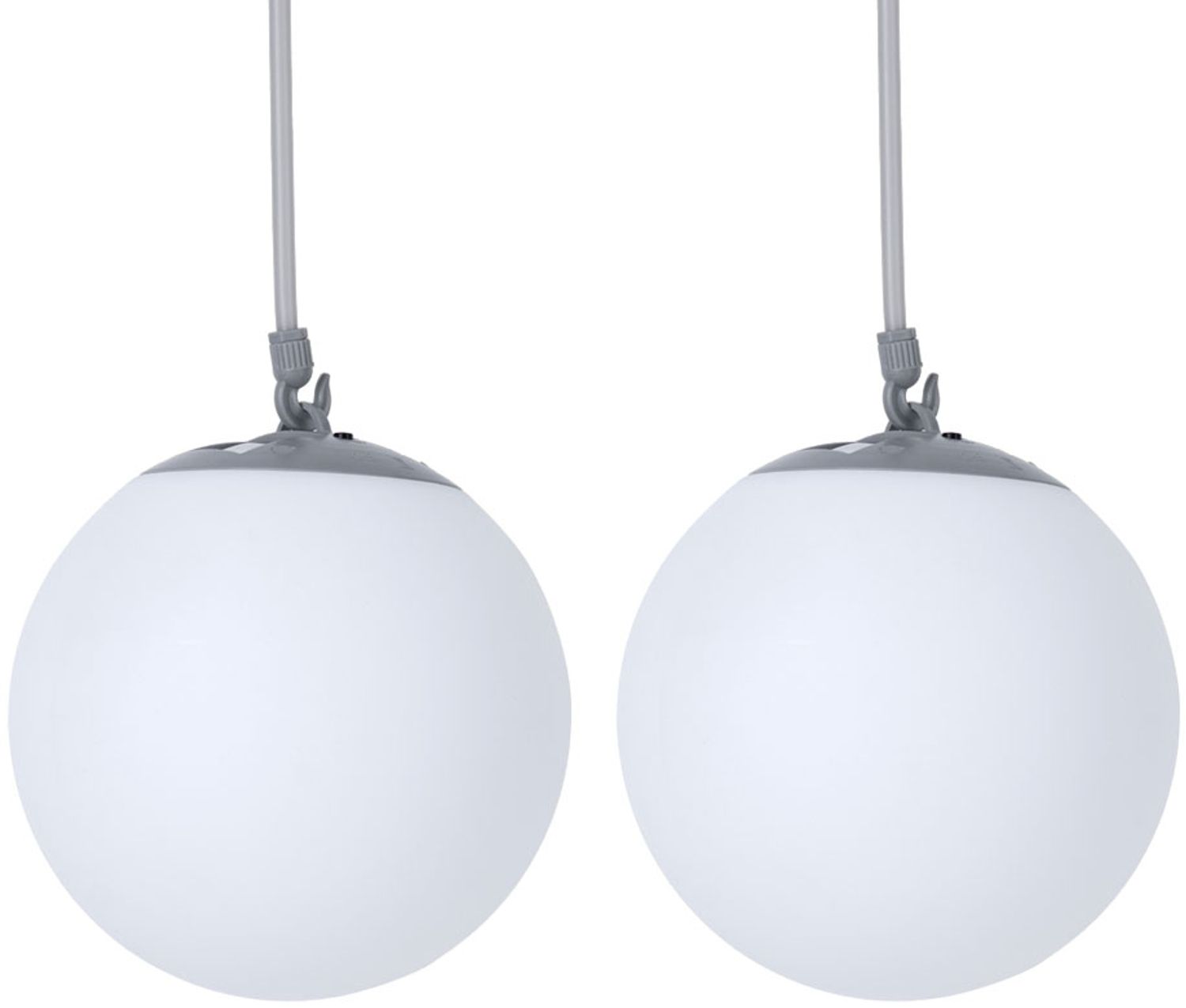 2x LED Solar Hängeleuchte, Kunststoff, Gummischlaufe, H 75 cm Bild 1