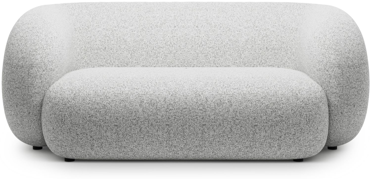 Micadoni Sofa Kate 2-Sitzer Strukturierter Stoff Hellgrau Melange Bild 1