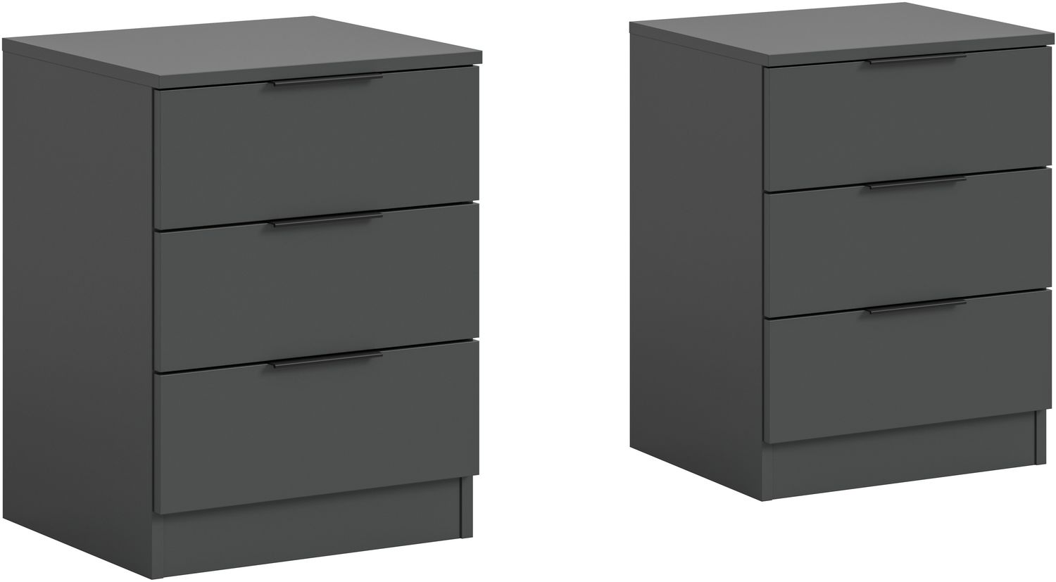 Nachtkommoden - Set (B/H/T: 45x60x40 cm) in anthrazit Bild 1