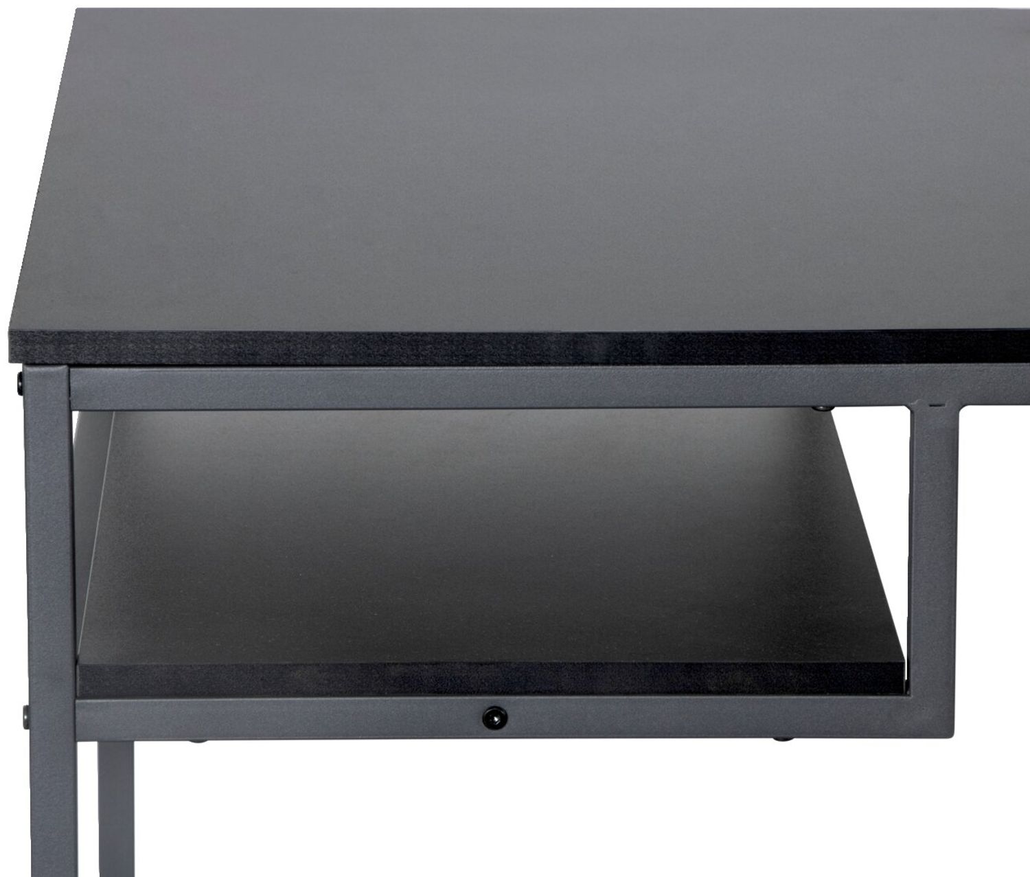 Carryhome 'CÄSAR' Schreibtisch, MDF Melamin schwarz, 140 x 75 x 70 cm, inklusive Ablagefach Bild 1