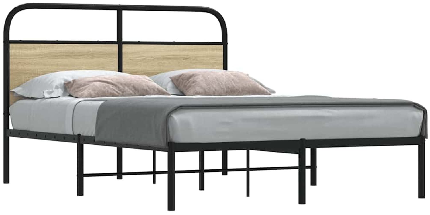 vidaXL Bettgestell ohne Matratze 120x190 cm Sonoma-Eiche Holzwerkstoff 4100255 Bild 1