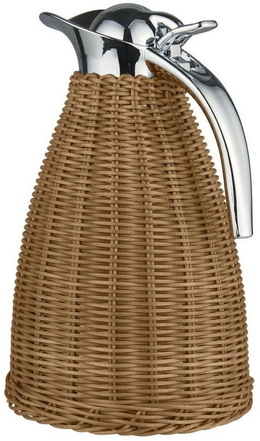 Thermoskanne Kaffeekanne 1500 ml Edelstahl Rattan Braun Ib Laursen 1619-14 Bild 1