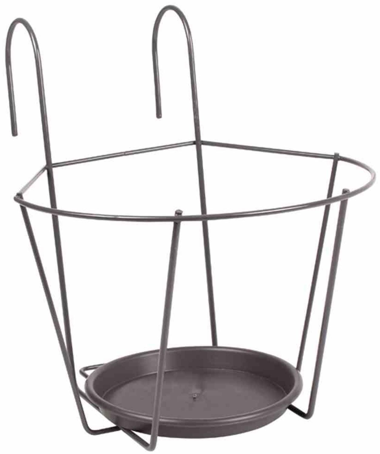 Haken-Blumentopfhalter 25 cm grau Bild 1