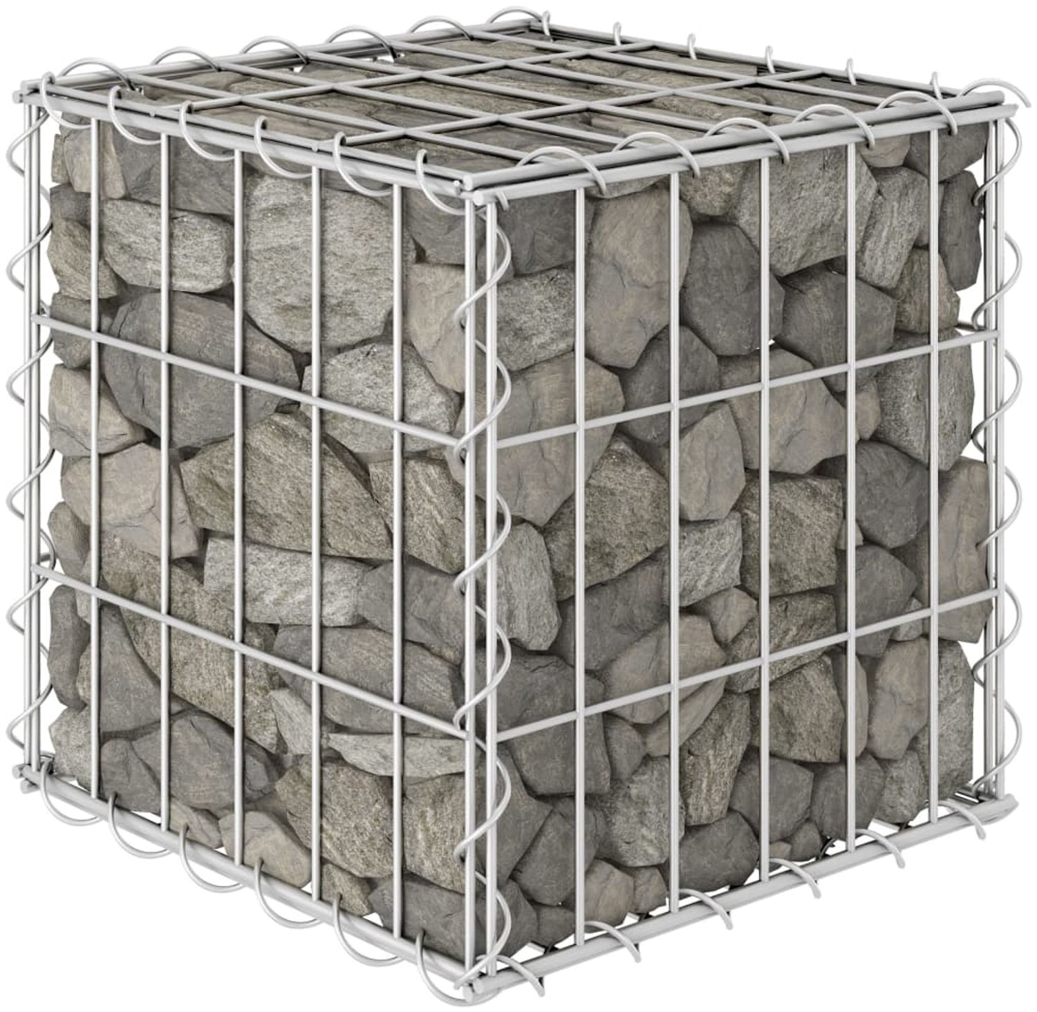 vidaXL Würfel-Gabionen-Hochbeet Stahldraht 30x30x30 cm 145648 Bild 1