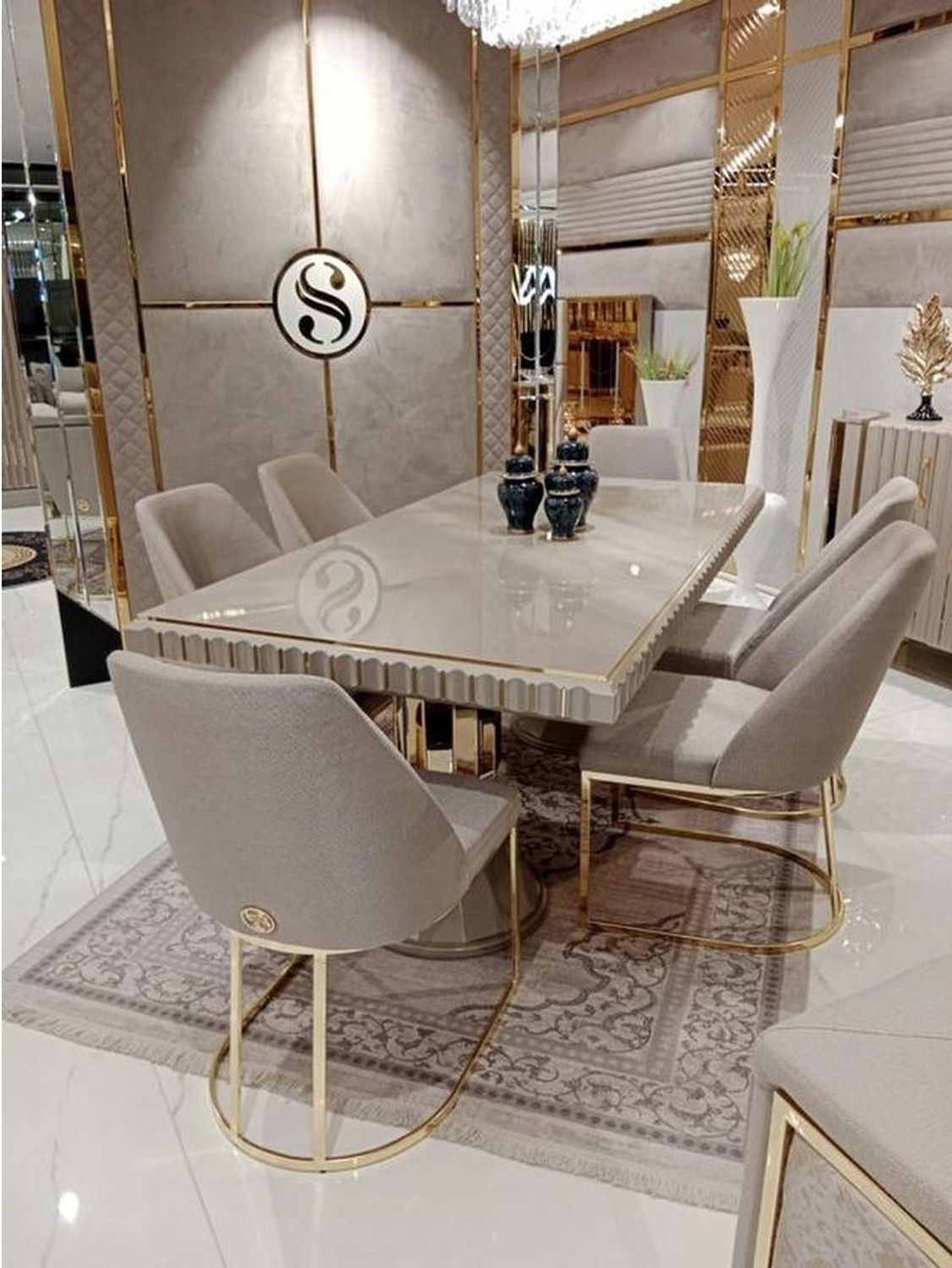 JVmoebel Esstisch Edelstahl Tisch im italienischen Design mit eleganter Ästhetik (1-St, 1x Esstisch), Made in Europa Bild 1
