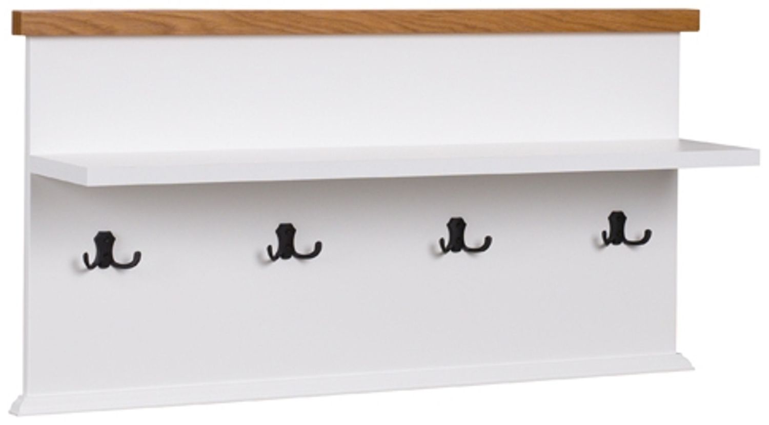 Wandpaneel Galineo Garderobenpaneel 99cm weiß MDF Eiche Natur Bild 1