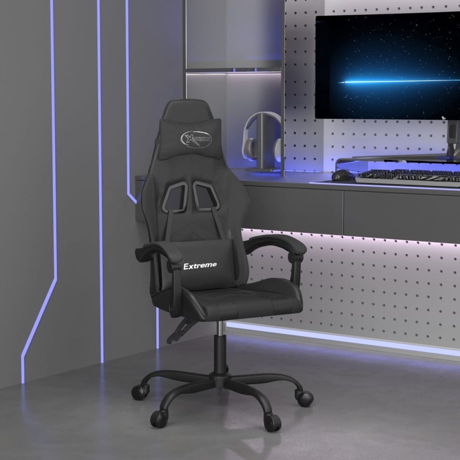 vidaXL Gaming-Stuhl Schwarz Kunstleder 3143898 Bild 1