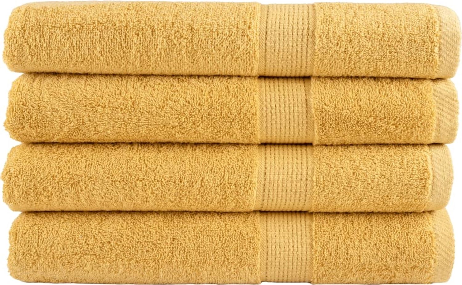 vidaXL Premium Handtücher SOLUND 4 Stk. Gold 100x200 cm 600 g/m² 137294 Bild 1