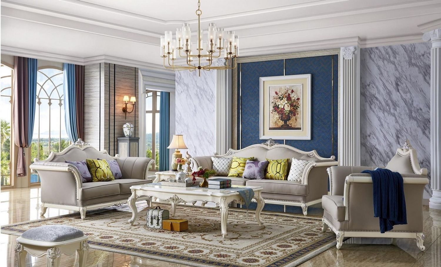 JVmoebel Couchtisch Eleganter Barock Couchtisch aus hochwertigem Holz für das Wohnzimmer Bild 1