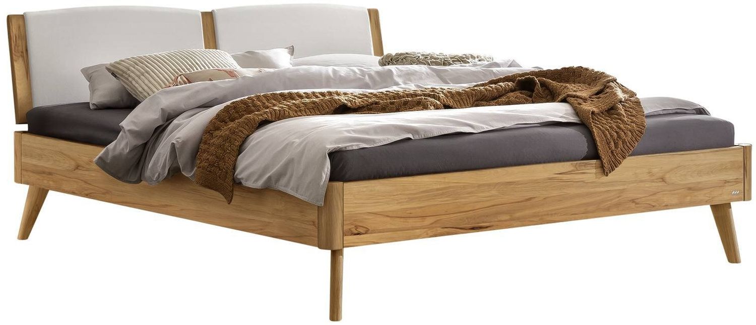Fabro Betten braun Wildbuche Massivholz 216cm x 146cm x 87cm Bild 1
