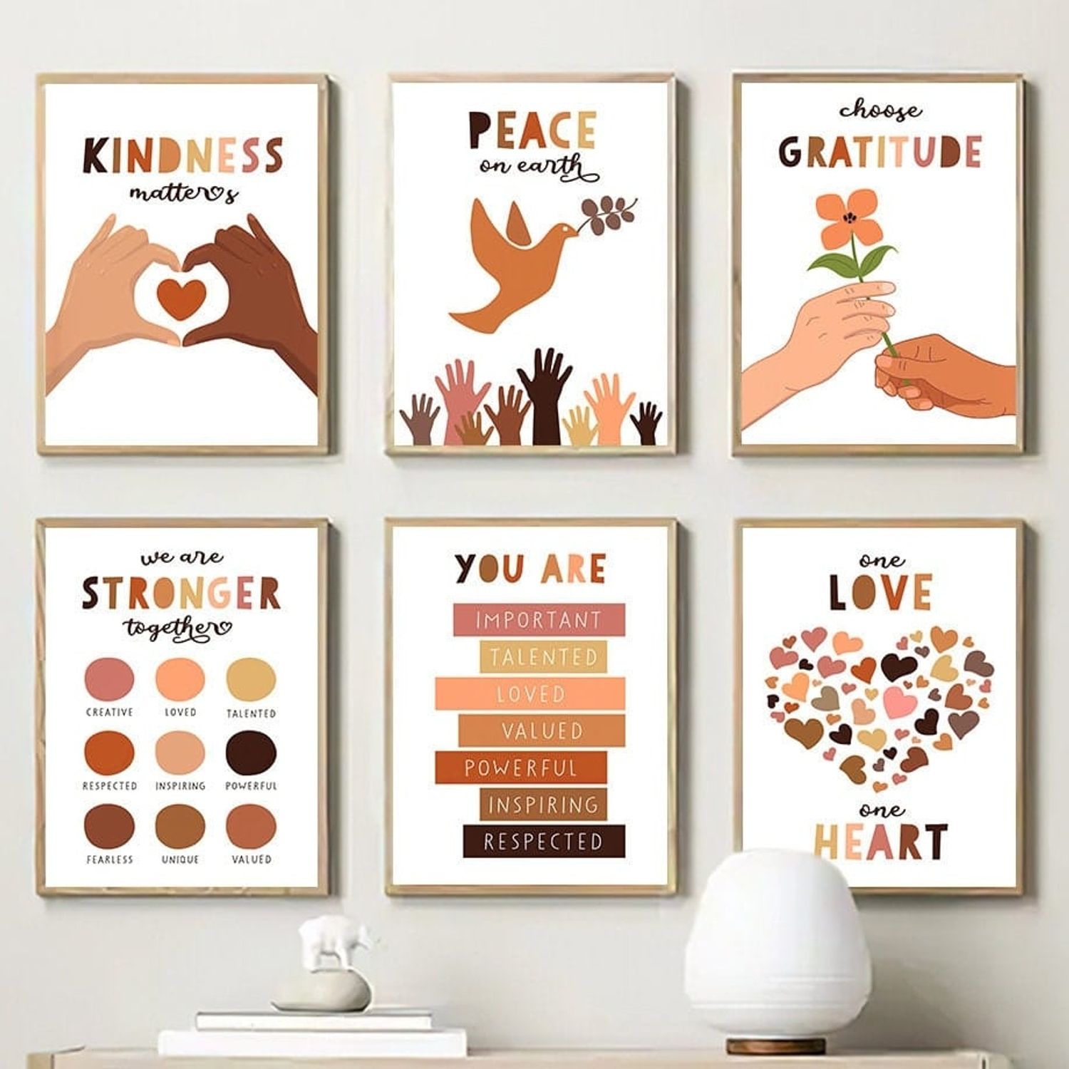 Poster Frieden Liebe Freundlich als Deko Print ohne Rahmen - 50 x 70 cm / 3 Bild 1