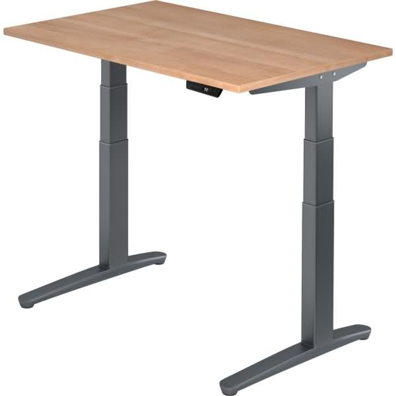 'XBHM12' Sitz-Steh-Schreibtisch elektrisch 120x80 cm Nussbaum Graphit Bild 1