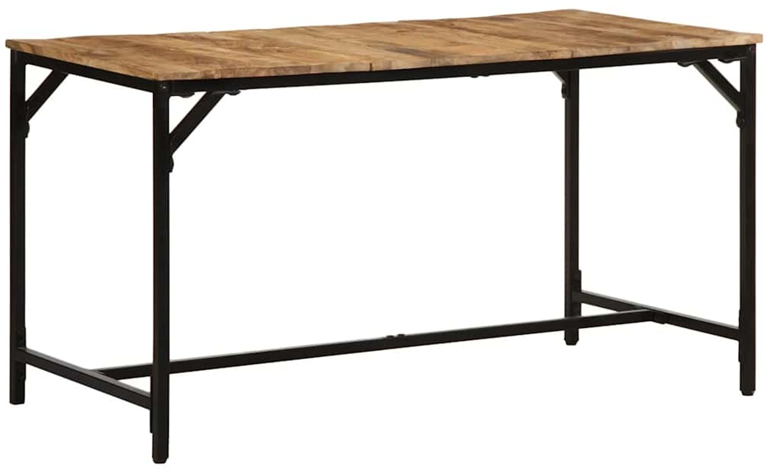 vidaXL Esstisch 140x70x75 cm Raues Massivholz Mango 373604 Bild 1