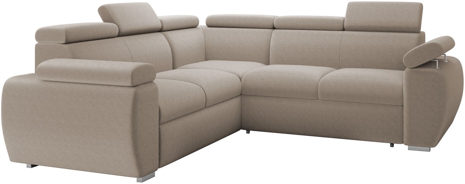 Ecksofa Boston Maxi mit Schlaffunktion, Bettkasten, Einstellbare Kopfstützen (Farbe: Paros 2) Bild 1