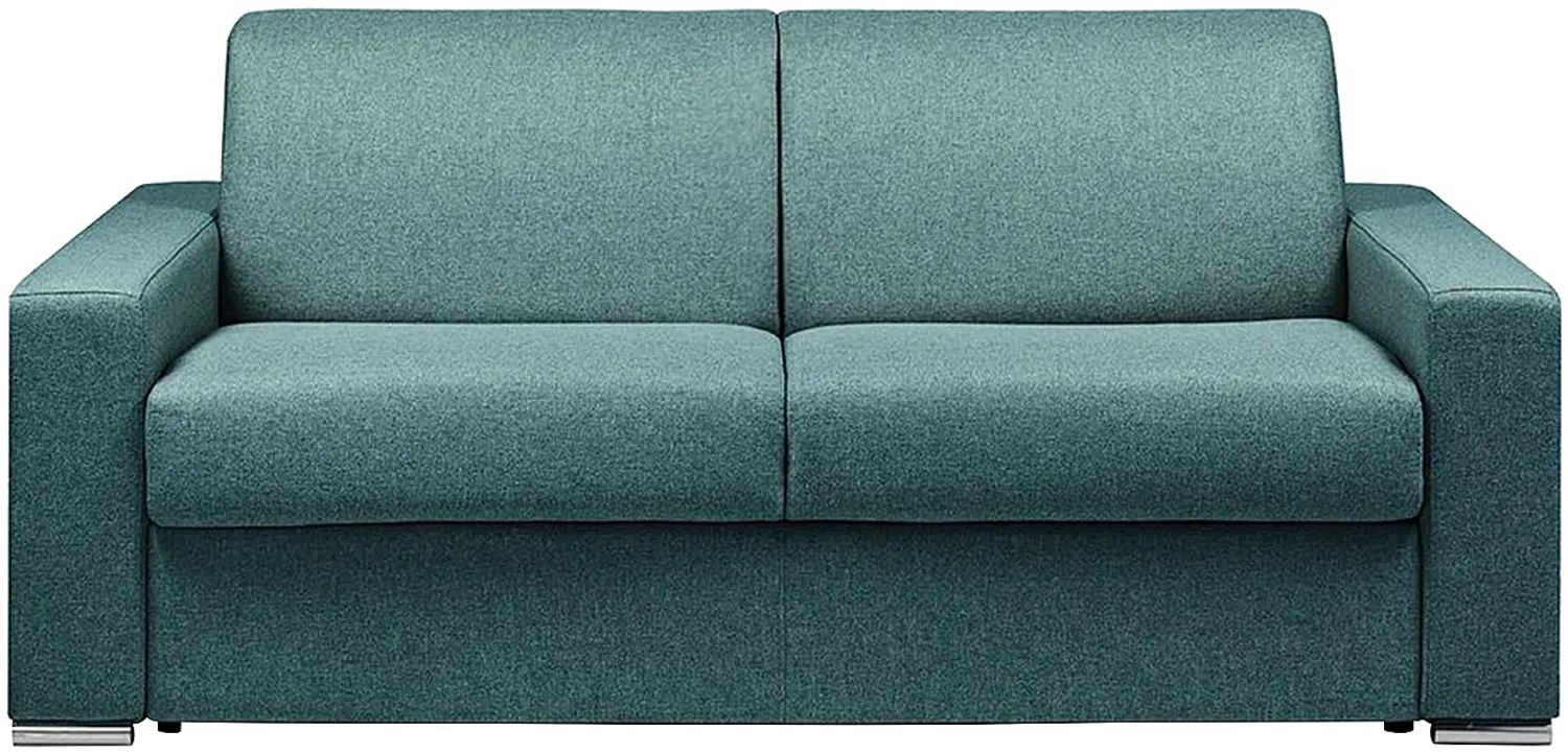 Schlafsofa 3-Sitzer Stoff CALITO - Blau - Liegefläche: 140 cm - Matratzenhöhe: 14 cm Bild 1
