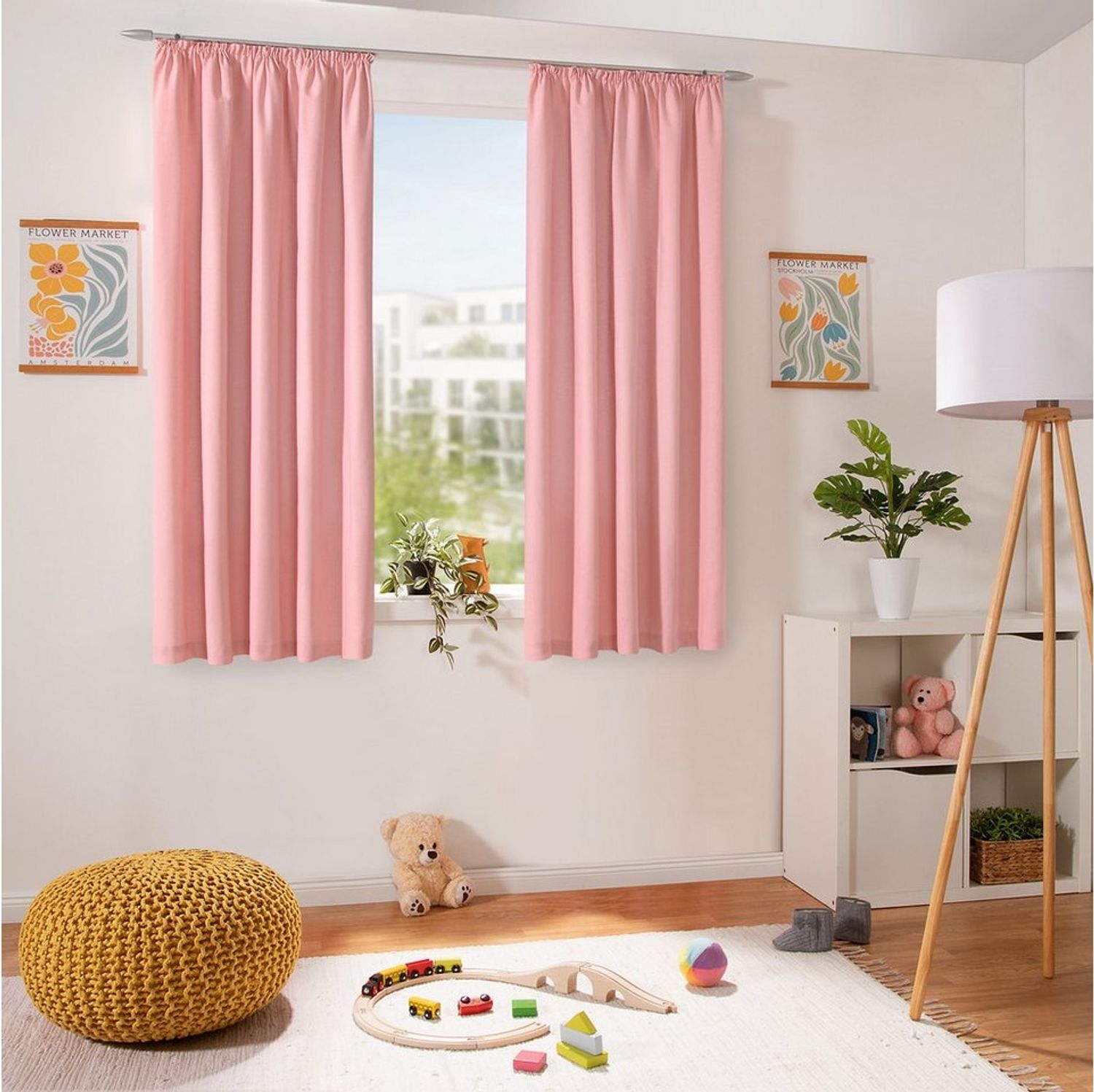 heimtexland Vorhang Dekoschal Baumwolle Fensterdeko Gardine blickdicht (1 St), Kräuselband, blickdicht, Polycotton, Natur I Kräuselband oder Schlaufen I verschiedene Größen Bild 1