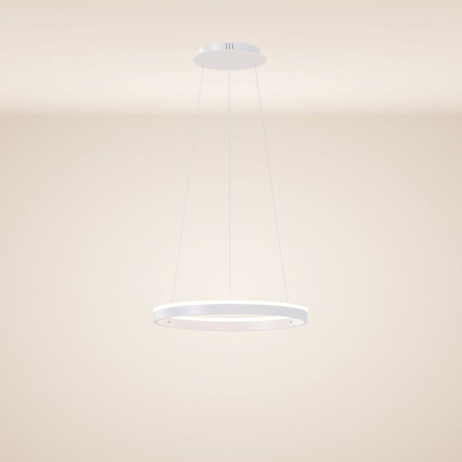 s.luce LED Ring Pendelleuchte rund Direkt oder Indirekt Weiß Ø 40cm Bild 1