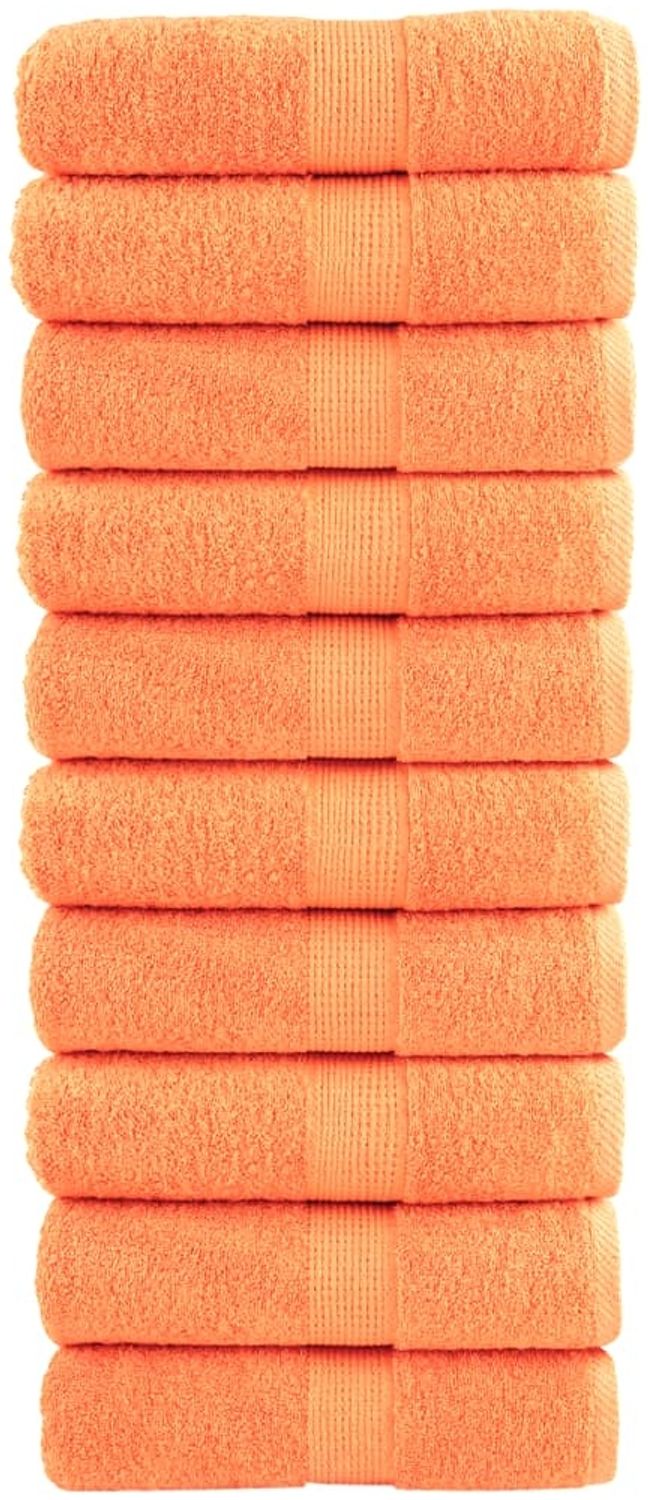 vidaXL Premium-Gästetücher SOLUND 10 Stk. Orange 30x50 cm 600 g/m² 137376 Bild 1